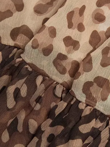 Ramy Brook Women's Milena Colorblocked Leopard Maxi Dress - Light Leopard - Size Large | Thumbnail 7