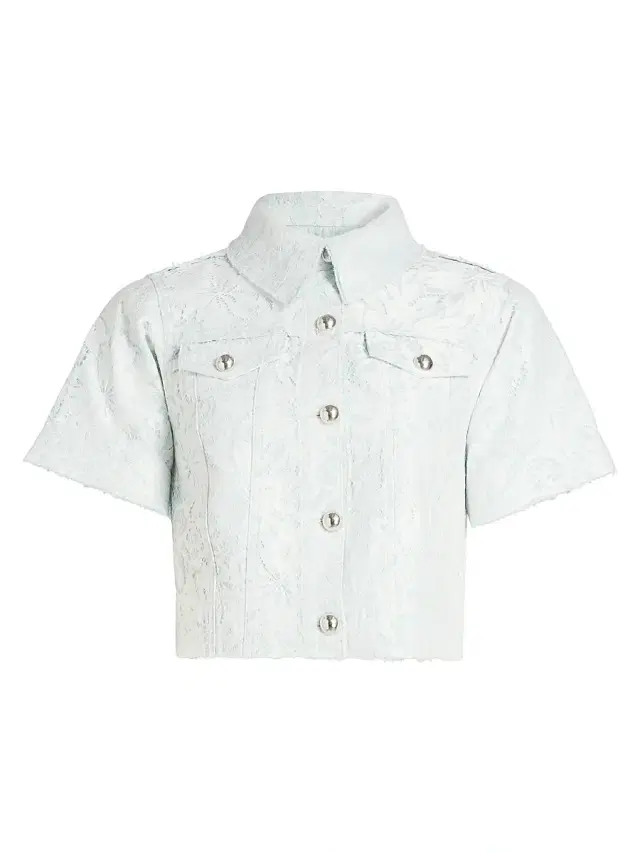 Women's Winnie Hibiscus Lace Crop Jacket - Blue Breeze Lace