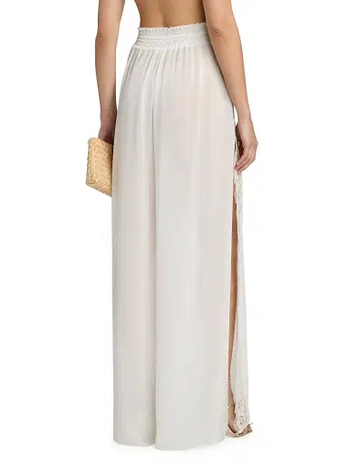 Ramy Brook Women's Athena Embroidered Pants - White - Size XL | Thumbnail 4