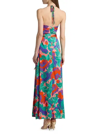 Ramy Brook Women's Corrine Dahlia Cowlneck Maxi Dress - Coral Floral - Size 14 | Thumbnail 5 Ramy Brook Women's Corrine Dahlia Cowlneck Maxi Dress - Coral Floral - Size 14 | Thumbnail 5