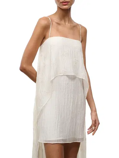 Staud Women's Valencia High-Low Minidress | Thumbnail 6 Staud Women's Valencia High-Low Minidress | Thumbnail 6