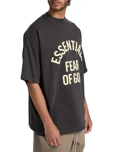 Fear of God Essentials Men's Campus 90s Oversized T-Shirt - Faded Black - Size Medium | Thumbnail 4 Fear of God Essentials Men's Campus 90s Oversized T-Shirt - Faded Black - Size Medium | Thumbnail 4