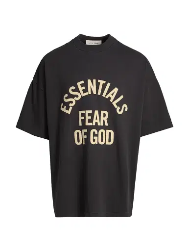 Fear of God Essentials Men's Campus 90s Oversized T-Shirt - Faded Black - Size Medium | Thumbnail 1 Fear of God Essentials Men's Campus 90s Oversized T-Shirt - Faded Black - Size Medium | Thumbnail 1