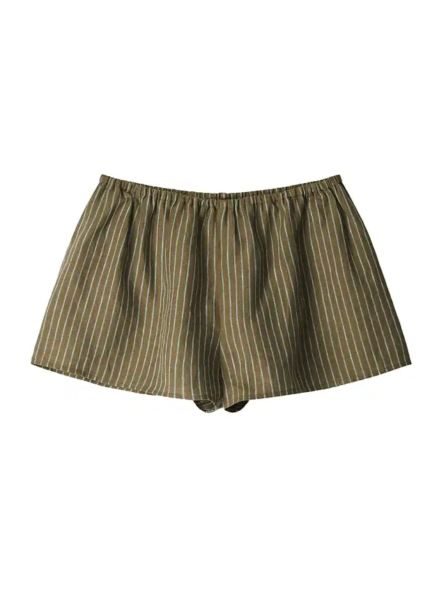 Women's Paddle Striped Linen Shorts - Porto Stripe