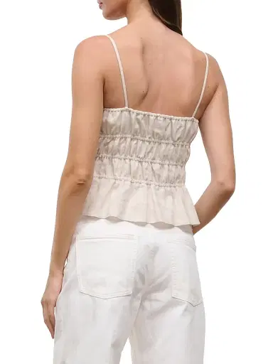 Staud Women's Ayla Linen Tank - Natural - Size XL | Thumbnail 5