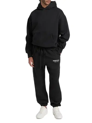 Fear of God Essentials Men's Classic Fleece Jogger Sweatpants - Vintage Black | Thumbnail 2