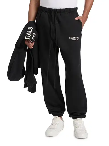 Fear of God Essentials Men's Classic Fleece Jogger Sweatpants - Vintage Black | Thumbnail 3