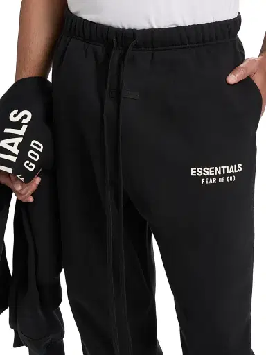 Fear of God Essentials Men's Classic Fleece Jogger Sweatpants - Vintage Black | Thumbnail 6