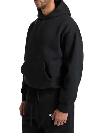 Fear of God Essentials Men's Classic Fit Fleece Hoodie - Vintage Black White | Thumbnail 4