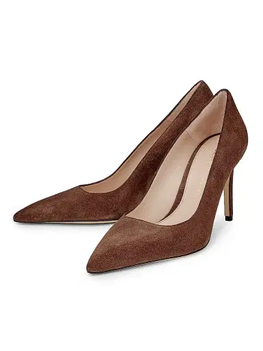 Stuart Weitzman Women's Stuart Power 85MM Suede Stiletto Pumps | Thumbnail 2 Stuart Weitzman Women's Stuart Power 85MM Suede Stiletto Pumps | Thumbnail 2