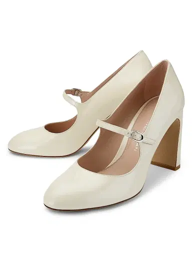 Stuart Weitzman Women's Babette 85MM Patent Leather Mary Janes | Thumbnail 2 Stuart Weitzman Women's Babette 85MM Patent Leather Mary Janes | Thumbnail 2
