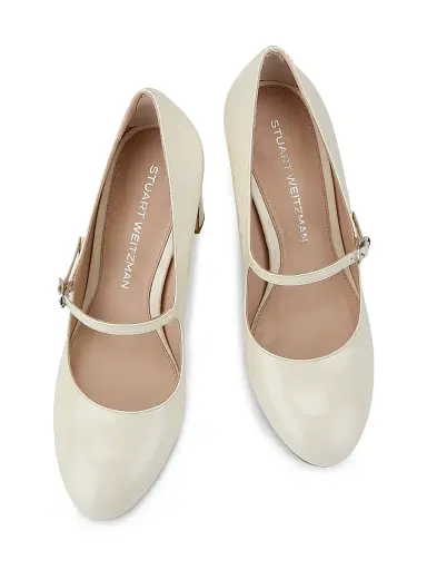 Stuart Weitzman Women's Babette 85MM Patent Leather Mary Janes | Thumbnail 4 Stuart Weitzman Women's Babette 85MM Patent Leather Mary Janes | Thumbnail 4
