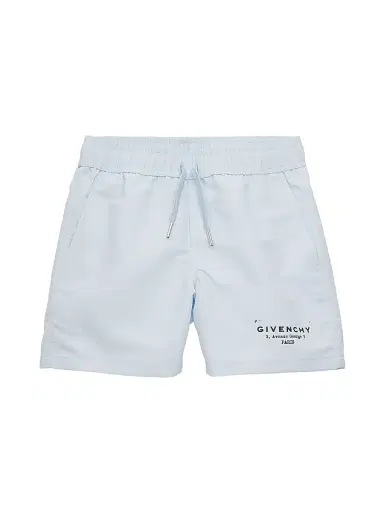 Givenchy Little Boy's & Boy's Logo Swim Shorts - Pale Blue | Thumbnail 1