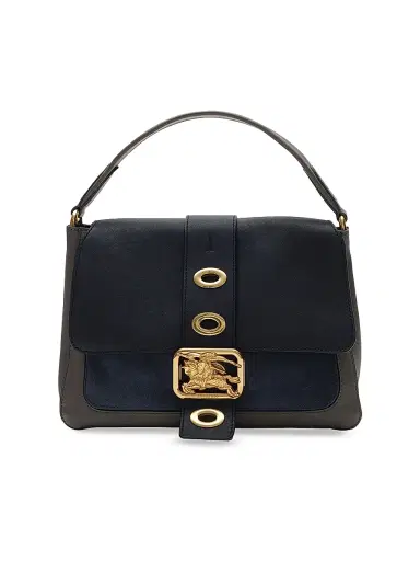 Burberry Women's Small Rider Suede Top Handle Bag | Thumbnail 1