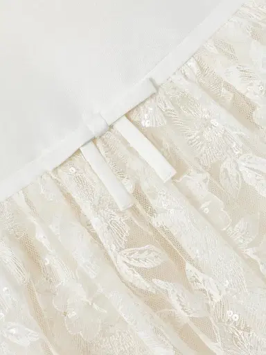 Self-Portrait Little Girl's & Girl's Satin Tulle Flower Dress - Cream | Thumbnail 3 Self-Portrait Little Girl's & Girl's Satin Tulle Flower Dress - Cream | Thumbnail 3