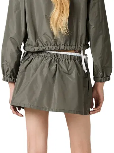 Miu Miu Women's Technical Fabric Mini Skirt - Grey - Size 4 | Thumbnail 3