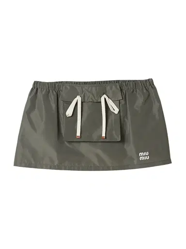 Miu Miu Women's Technical Fabric Mini Skirt - Grey - Size 4 | Thumbnail 1