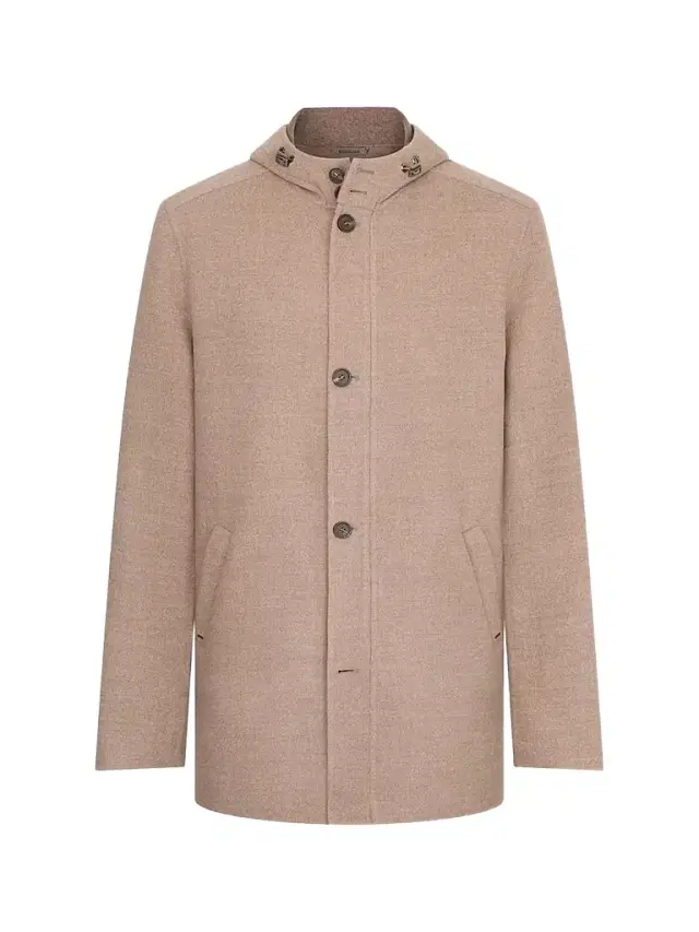 Stefano Ricci Men's Hooded Field Jacket - Beige