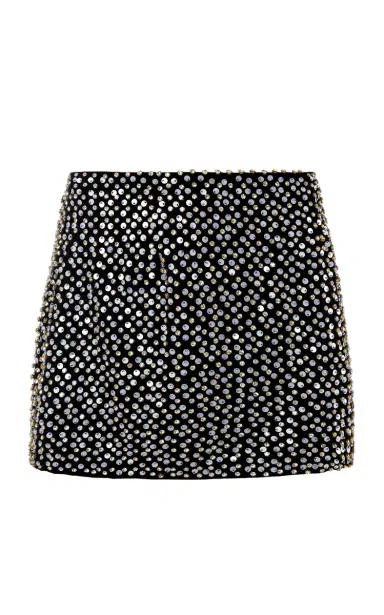 LA FUORI Nyx Constellation Bloom Embellished Suiting Mini Skirt | Thumbnail 7