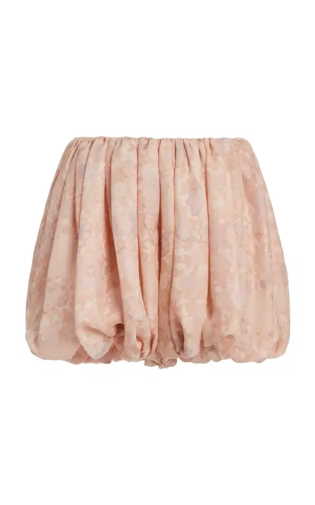 Floral-Printed Silk Charmeuse Bloomer Shorts