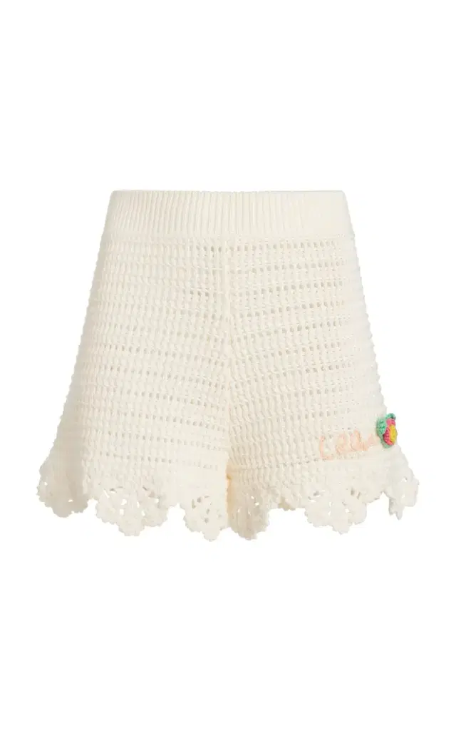 Chloé Crocheted Organic Cotton Shorts
