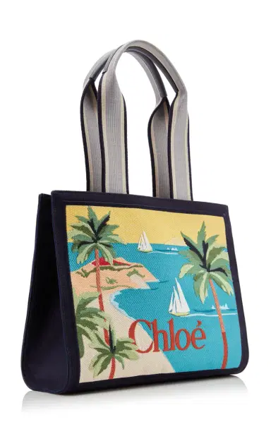 Chloé Soleil Embroidered Canvas Tote Bag | Thumbnail 3