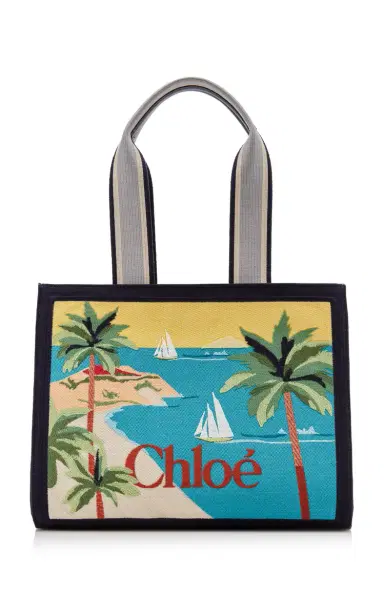 Chloé Soleil Embroidered Canvas Tote Bag | Thumbnail 4