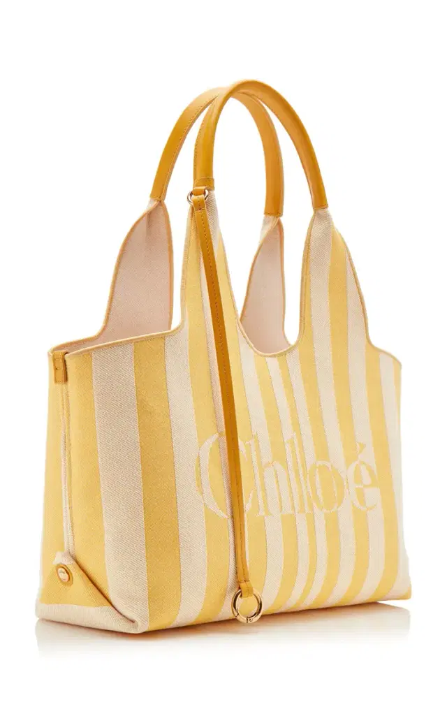 Striped Jacquard Tote Bag