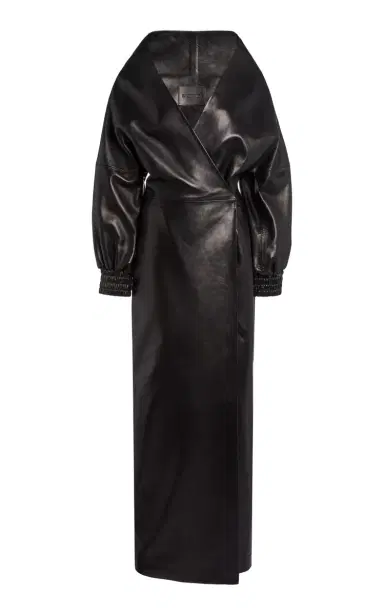 Balenciaga Leather Wrap Dress | Thumbnail 1 Balenciaga Leather Wrap Dress | Thumbnail 1