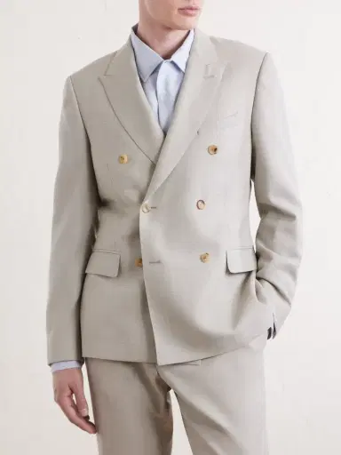 MR P. Double-Breasted Wool-Hopsack Suit Jacket - Men | Thumbnail 3