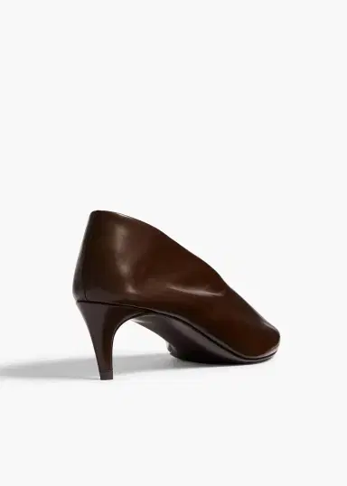 Khaite Miriam Pump In Cacao Glazed Leather | Thumbnail 4 Khaite Miriam Pump In Cacao Glazed Leather | Thumbnail 4