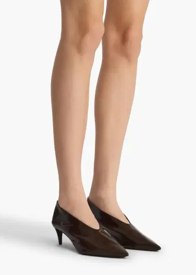 Khaite Miriam Pump In Cacao Glazed Leather | Thumbnail 5 Khaite Miriam Pump In Cacao Glazed Leather | Thumbnail 5