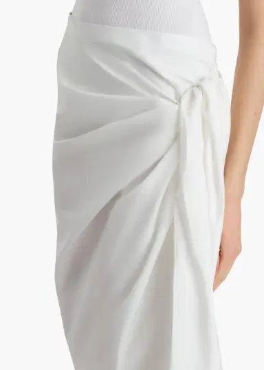 Khaite Shay Skirt In Chalk | Thumbnail 5 Khaite Shay Skirt In Chalk | Thumbnail 5