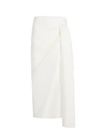 Khaite Shay Skirt In Chalk | Thumbnail 1 Khaite Shay Skirt In Chalk | Thumbnail 1