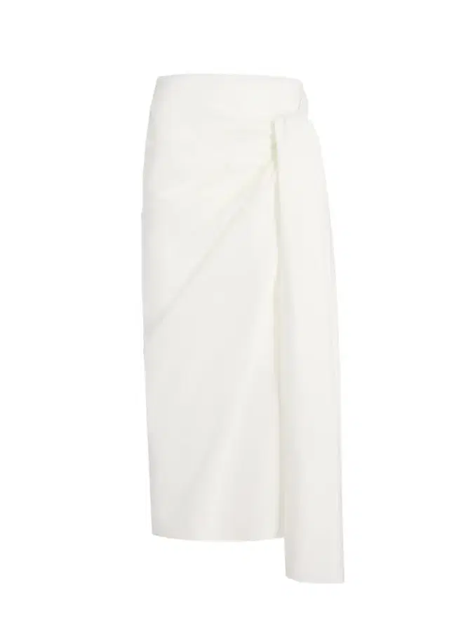 Khaite Shay Skirt In Chalk