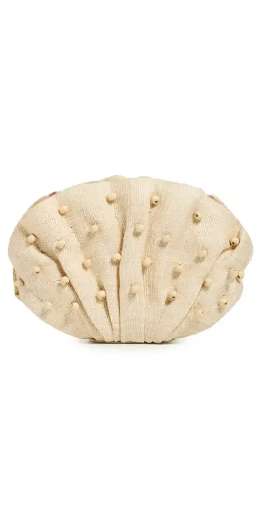 Poolside Bags The Origami Scallop Clutch Natural | Thumbnail 1