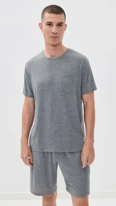 Tommy John econd kin leep Pocket Tee Medium Grey Heather | Thumbnail 2 Tommy John econd kin leep Pocket Tee Medium Grey Heather | Thumbnail 2