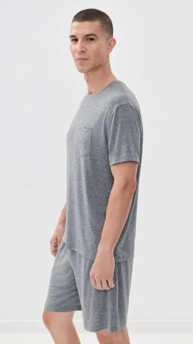 Tommy John econd kin leep Pocket Tee Medium Grey Heather | Thumbnail 4 Tommy John econd kin leep Pocket Tee Medium Grey Heather | Thumbnail 4