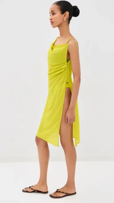 Staud Astaire Coverup Dress Citron M | Thumbnail 4