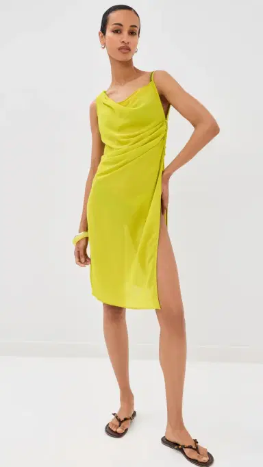 Staud Astaire Coverup Dress Citron M | Thumbnail 5