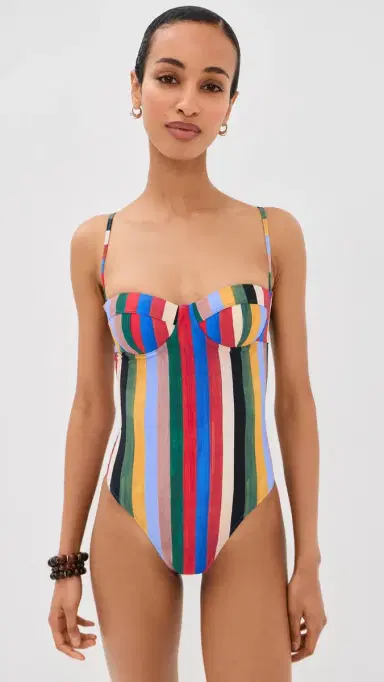 Staud Maeve One Piece Artist Stripe S | Thumbnail 3