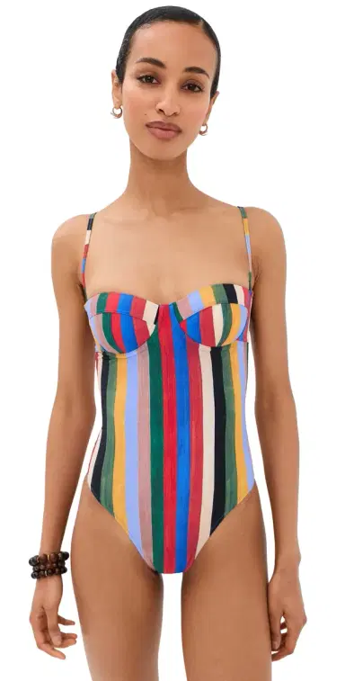 Staud Maeve One Piece Artist Stripe S | Thumbnail 1