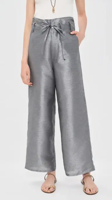 CHAN LUU Techno Dupioni Straight Leg Pants | Thumbnail 2 CHAN LUU Techno Dupioni Straight Leg Pants | Thumbnail 2