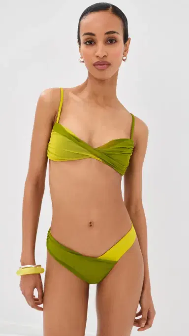 STAUD Emsley Bikini Bottoms Citron/Pesto | Thumbnail 4
