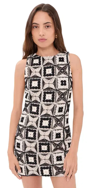 Alice + Olivia Clyde Shift Dress Black/Multi | Thumbnail 1