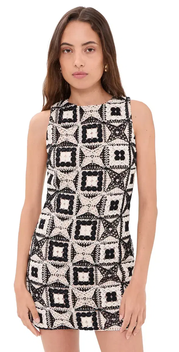 ALICE + OLIVIA Clyde Shift Dress Black/Multi