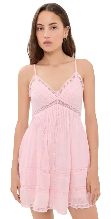 LoveShackFancy Docila Dress Pink M | Thumbnail 1 LoveShackFancy Docila Dress Pink M | Thumbnail 1