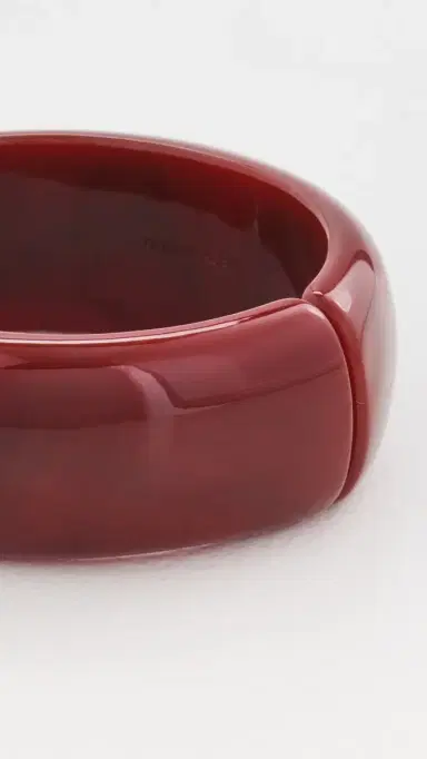 SHASHI Oval Hinge Bangle Bracelet Sardonyx One Size | Thumbnail 4