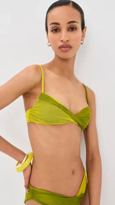 STAUD a Mer Bikini Top Citron/Pesto | Thumbnail 2
