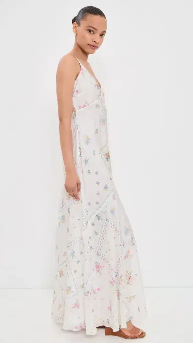 LoveShackFancy Castilla Silk Dress | Thumbnail 4 LoveShackFancy Castilla Silk Dress | Thumbnail 4